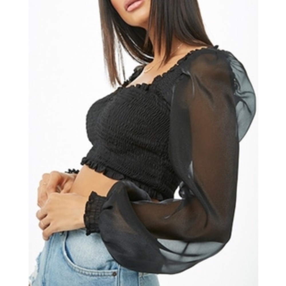 Smocked crop top